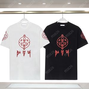 2023 Paris Mens T Shirts Balens 럭셔리 편지 그래픽 인쇄 로고 패션 남성 짧은 슬리브 Tshirt 여성 Tshirt BB 옷 캐주얼면 티 탑