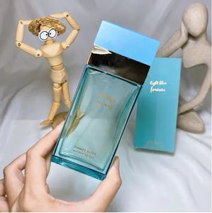 Ljusblå parfym för kvinnor 100 ml edp eau de parfum paris doft lady cologne spray långvarig lukt snabbt fartyg