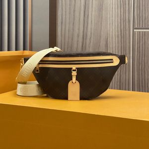 Bolsa de cintura com flor marrom de alta qualidade, cintura alta, nova bumbag com alça larga frisada, casual, pochete, moda crossbody, feminina, masculina, bolsas diárias, bolsa de peito