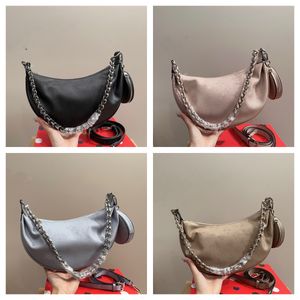 Projektantka w torbie księżycowej Bag łańcucha na ramiona moda Hobo Flight Tryb groch pod pachami Portfel Portfel Kobieta skórzana skrzyżka crossbody vintage torebka ręczna