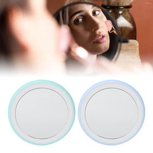 Makeup Brushes LED Mirror 12pcs Light Chips Round Shape Battery Version Compact Lighted Travel