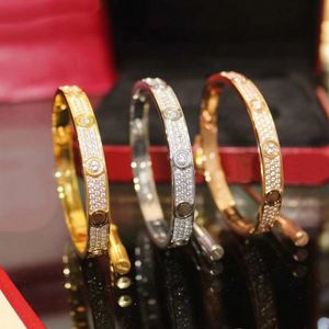 2022 di lusso superiore di marca fine puro argento sterling 925 gioielli per le donne facile blocco braccialetto pieno principale diamante amore braccialetto da sposa Engag229s