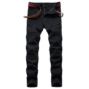 Mens Jeans Man Pants Designer Black Skinny Stickers Light Wash Ripped Motorcykel Rock Revival Joggers Denim Jeans Man Long Pants Streetwear Fashion Men's Clothing