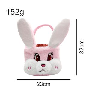 Yortoob Rabbit Easter Basket Cute Plush Bag Idealny prezent dla dziewcząt