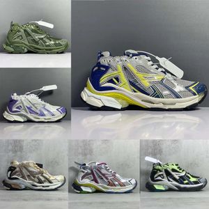 Tasarımcılar Kadın Erkekler Sıradan Ayakkabı Runner 7.0 Sneakers Retro Antrenörler Siyah Beyaz Pembe Mavi Jogging Box No471