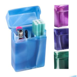 Cigarette Cases Plastics Separate Er Portable Cigarettes Box Cigaret Container Mtifunctional Storage Zl1165 Drop Delivery Home Garden Dhkrp