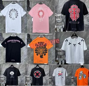 Summer Crosses T-shirts Mens T Shirt Designer Men Womens With Chrome Thirts Loose Heart Shirt Ch Print Kort ärm Casual Chromees Heart Man Tee Clothing