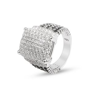 Band Rings Cable Ring Diamond and Men Luxury Punk Zircon Party Fashion Ring for Women289a