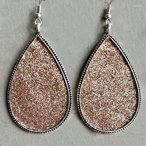 Dangle Earrings 2023 Wholesale Fashion Glitter Fine Flash Simple Temperament European And American Retro Metal Drop Jewelry For Women