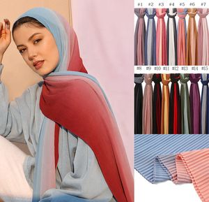 Bandanas durag mosaikfärg veckade halsduk hijab muslimska kvinnor långa sjalar wraps mode islam arabiska huvudduk gradient solskyddsmedel halsdukar 230908
