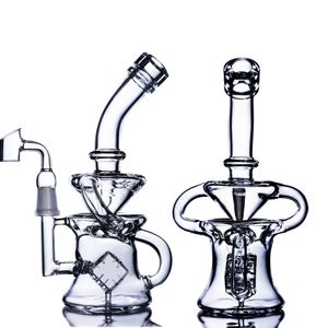 Bong in vetro nero con base solida da 9 pollici con albero a doppio braccio percs tubo dell'acqua boro artista dab rig con gorgogliatore bruciatore a nafta con giunto da 14 mm