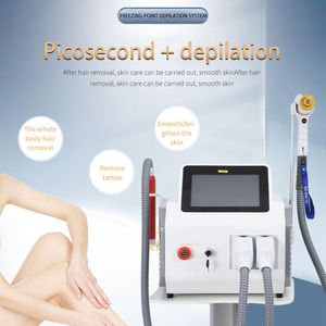 2024 mais recente portátil depilação máquina de remoção de pêlos tatuagem rugas remover diodo + pico laser salão ajustável tamanho grande ponto para uso doméstico