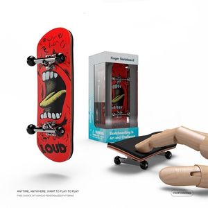 Dedo brinquedos de madeira conjunto de dedo scooter dedo skate bordo madeira profissional mini skate criança brinquedos para meninos 230907