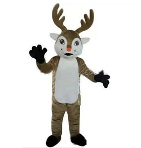 2024 Halloween Reindeer Mascot Costume Cartoon Deer Anime Theme Character Christmas Carnival Party Fancy Costumes Adults Size Födelsedag utomhusdräkt