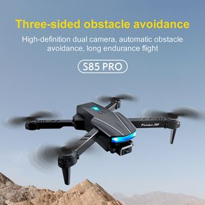 S85 Drone 4K HD Kamera Üç Taraflı Kızılötesi Engel Kaçınma RC Oyuncak Helikopter Dron Profesyonel Yarış Kamera Drone S85