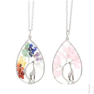 Pendant Necklaces Crystal Necklace Giraffe Natural Gravel Snow Fashion Accessories Drop Delivery Jewelry Pendants Dhgarden Dhqnx