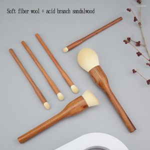 Makeup Brushes Ancient Sandalwood Brush Set Loose Powder Foundation Blend Eyeshadow Soft Fluffy Mahogany Beauty Tool Profession