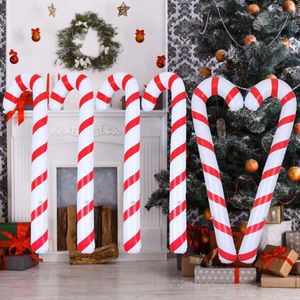 Decorações de Natal 90cm Inflável Candy Cane Stick Balões Ao Ar Livre Decoração para Xmas Decoração Suprimentos Navidad 230908