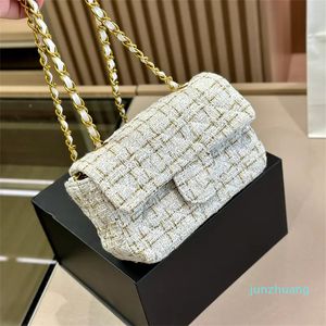 Lyxdesigner Tweed Crossbody Bag Classic Women Diamond Lattice Fashionable Mini Flap Bag Classic Quilting Chain Shoulder Bags