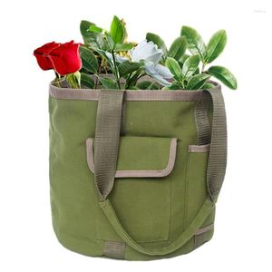 Sacos de armazenamento Saco de ferramentas de jardim Tote organizador de jardinagem para baldes de 5 galões com bolsos Ferramentas Caddy Lona resistente