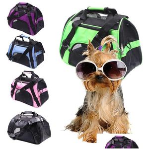 Cão portador dobrável s saco portátil mochila macio transporte ao ar livre sacos moda cães cesta bolsa 47x30x23cm gota de dhgarden dhamg