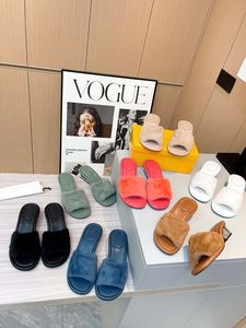 Sandallar Tasarımcı Bayan Açık Toe Peluş Terlik Geniş Dantel Sandalet Heykel Heels Moda Günlük Yüksek Kaliteli Terlik