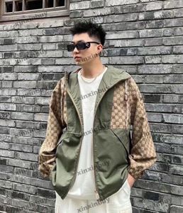 xinxinbuy men designer coatジャケットパネルダブルレタージャックヤングファブリックパターン長袖女性グレーブラックカーキアプリコットS-2xl