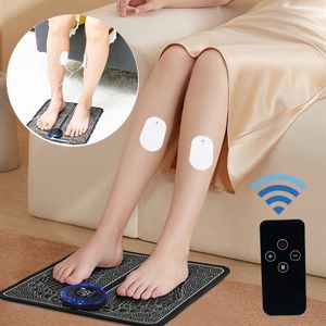 Foot Massager EMS Mat Tens Pluse Electric Cushion Blood Circulation Acupunctur Electrode Pads Health Care Pain Relief Tools 230907