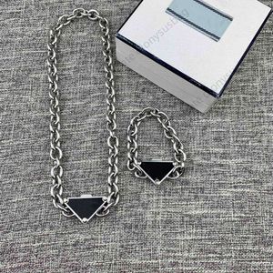 Designer Jewelry Necklace Triangle Metal Tag Pendant Female Star Same Style Personality Ins Cool Wind Collar Chain New