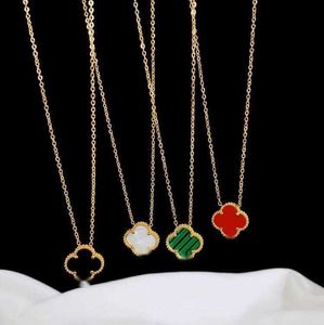 Fashional Women Luxury Designer Necklace Fashion Flowers Clover Cleef Pendant 18k Gold Necklaces Jewelry