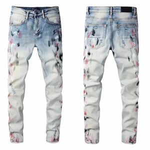 Designer uomo jeans hip-hop moda cerniera lavaggio jeans pantaloni retro strappati cuciture pieghe mens design moto equitazione cool slim 2994