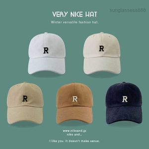 dhgate designer hat Letter r Duck Tongue Hat Women's Korean Soft Top Ins Casual Outdoor New Men's Versatile Baseball 27OQ