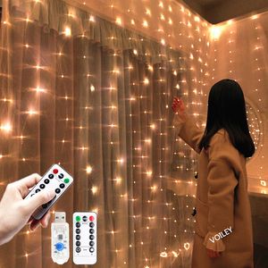 Christmas Decorations Merry LED Fairy String Curtain Lights Garland Decor for Home Cristmas Ornaments Navidad Year 2024 230907