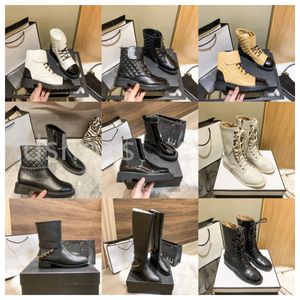 Designers Ankle Boots Women Boots Colored Round Head Thick Sole Elevated Elastic Martin Boots Lace up Shoes Adjustable Zipper Opening Motorcycle Boots