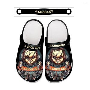 Sandals Custom Horror Garden Shoe For Women Men Diy Mule Water Shoes Casual Flip Flops Platform Slippers Birthday Halloween Xmas