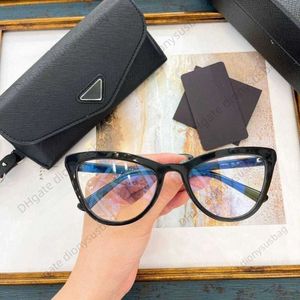 Designer sunglasses Black Frame Plain Eyeglasses Popular Style Spr01vs Cat's Eye Triangle Vintage Fashion Can Match Myopia