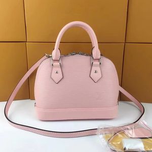 Fashion pink designer bag Alma BB luxurys handbags purse crossbody shoulder bag tote leather Messenger bag cosmetic cross body shopping purses lady