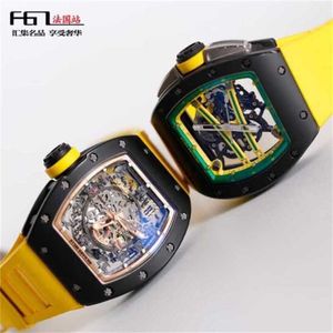 Richarmilles RM Watches Automatic Wristwatches Mechanical Watch Wristwatches RM 037 NTPT Carbon Fiber Thin Layer Composite Materials6HV06HV0 WN-CX5UU