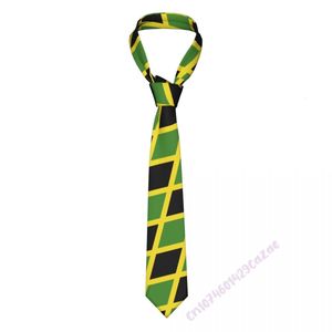 Neck Ties Jamaica Flag Neck Ties For Men Women Casual Plaid Tie Suits Slim Wedding Party Necktie Gravatas For Gift Proud 230907