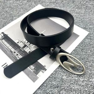 Cintos Calças Decoração Carta Y2K Cintura PU Couro Homens Mulheres Cinturas Coreanas Fivela Oval