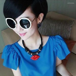 Pendant Necklaces Est 40cm Bohemia And Sexy Lips Printing /lipstick Chunky Collar Statement Necklace & Women's