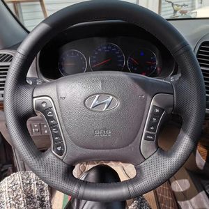 Nadaje się na 06-12 Hyundai Shengda DIY Ręcznie szyte skórzane kierownicy