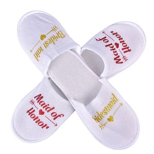 Braut Dusche Braut Hochzeit Dekoration Brautjungfer Henne Party Spa Weiche Slipper Damen Junggeselle Bachelorette Party Supplies Geschenk