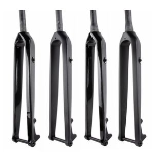 Cykelgafflar cykel MTB Mountain Cycling Front Fork Carbon Fiber Rigid For Wheel 26er 27.5ER 29ER THRU AXLE 15MM 100MM 230907