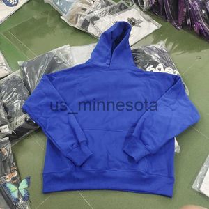 Herrtröjor tröjor verkliga foto högkvalitativa säsong 6 blank fleece hoodie tröja blå röd rosa par vinter tröjor j230908