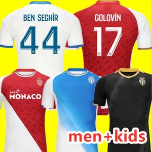 Maillot de Foot Monaco 22 23 maglia da calcio come Ben Yedder Minamino Volland Boadu Embolo Martins Diatta Fofana Camara Golovin Matazo Disasi Shirt da calcio Kit per bambini