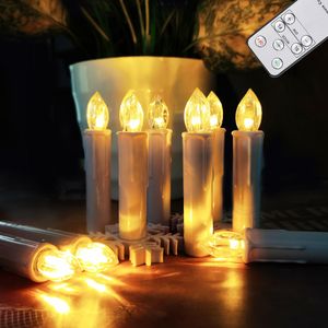 Candles LED Light Flickering Flames With Timer Remote Christmas Tree Candle Battery Operated Year Decoration Fake 230907