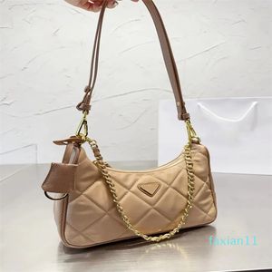 Woman Nylon Hobo Shoulder Bags designer bag luxury tote bag small diamond totes Gold Chain high Quality