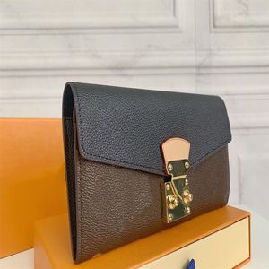 Borsa a tracolla classica di marca di moda di lusso portafoglio vintage da donna in pelle marrone mini borsa da 17 cm con catena di design intera # 58220J