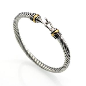 Popular steel wire ed hook shaped Bracelet Gold Bracelet Stainless steel cable Bracelet303J